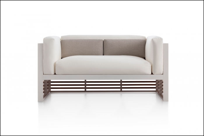 dna teak sofa white 1 1 700x468 - Sofa 2-Sitzer DNA Teakholz - Gandia Blasco